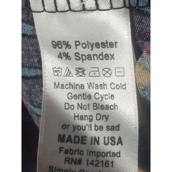 LuLaRoe Classic T shirt tribal red yellow blue polyester blend size xs READ new - Picture 4 of 11